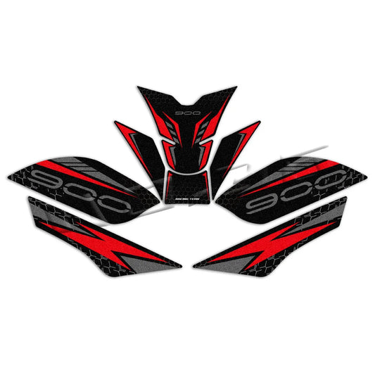 Juego de adhesivos 3M rojos para el depósito de la Kawasaki Z900 2025