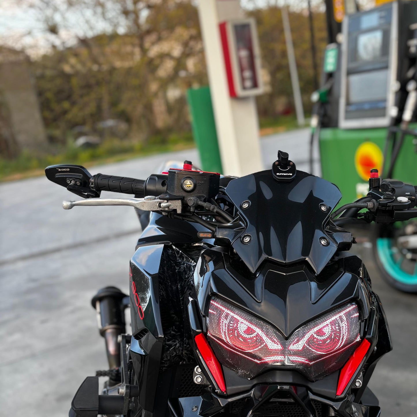 Espejos de Manillar CNC para Kawasaki Z900 - vista lateral