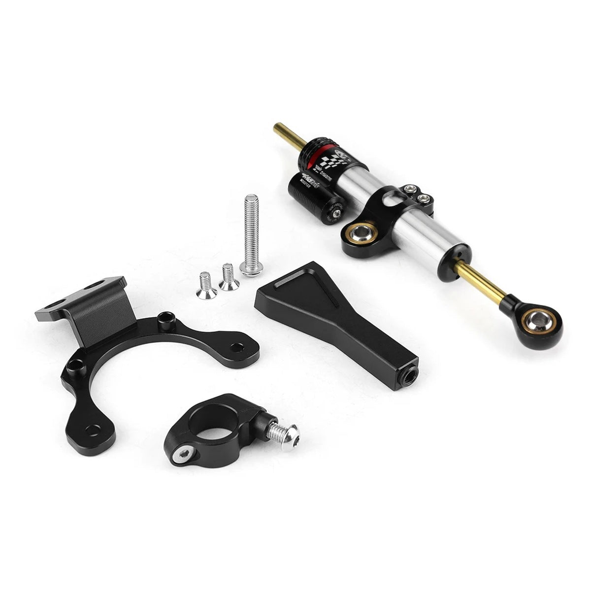 Kit de amortiguador de dirección plata con soporte CNC para Kawasaki Z900 2020-2026