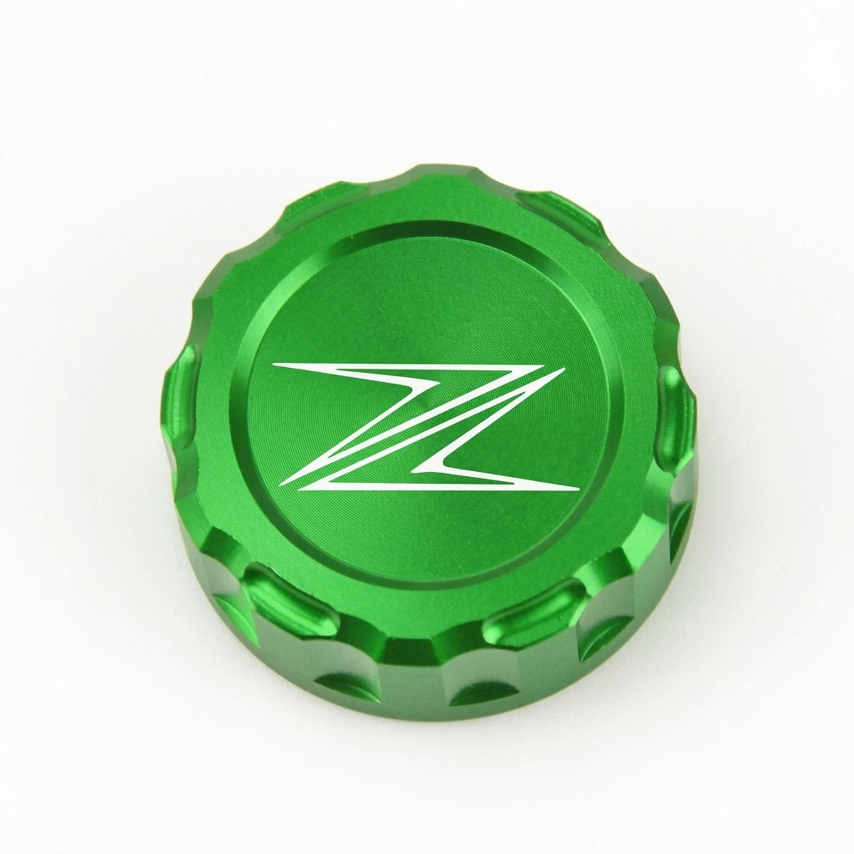 Tapa de depósito de freno trasero CNC verde con logo Z