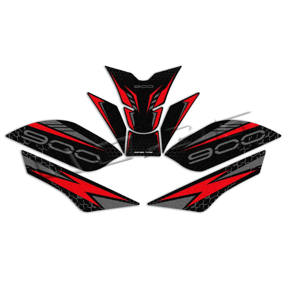 Juego de adhesivos 3M rojos para el depósito de la Kawasaki Z900 2025