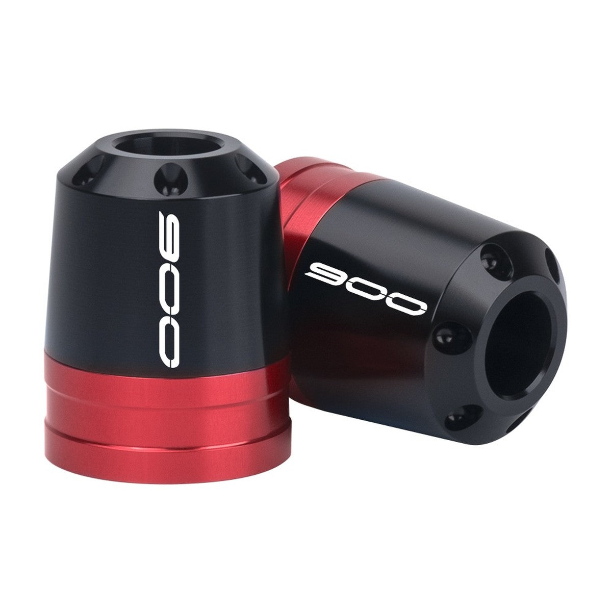 Contrapesos de manillar CNC con anillo rojo y 900 grabado