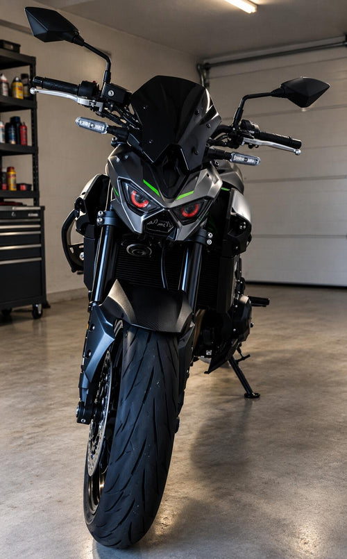 Kawasaki Z900 de un cliente con piezas de Z900 Build