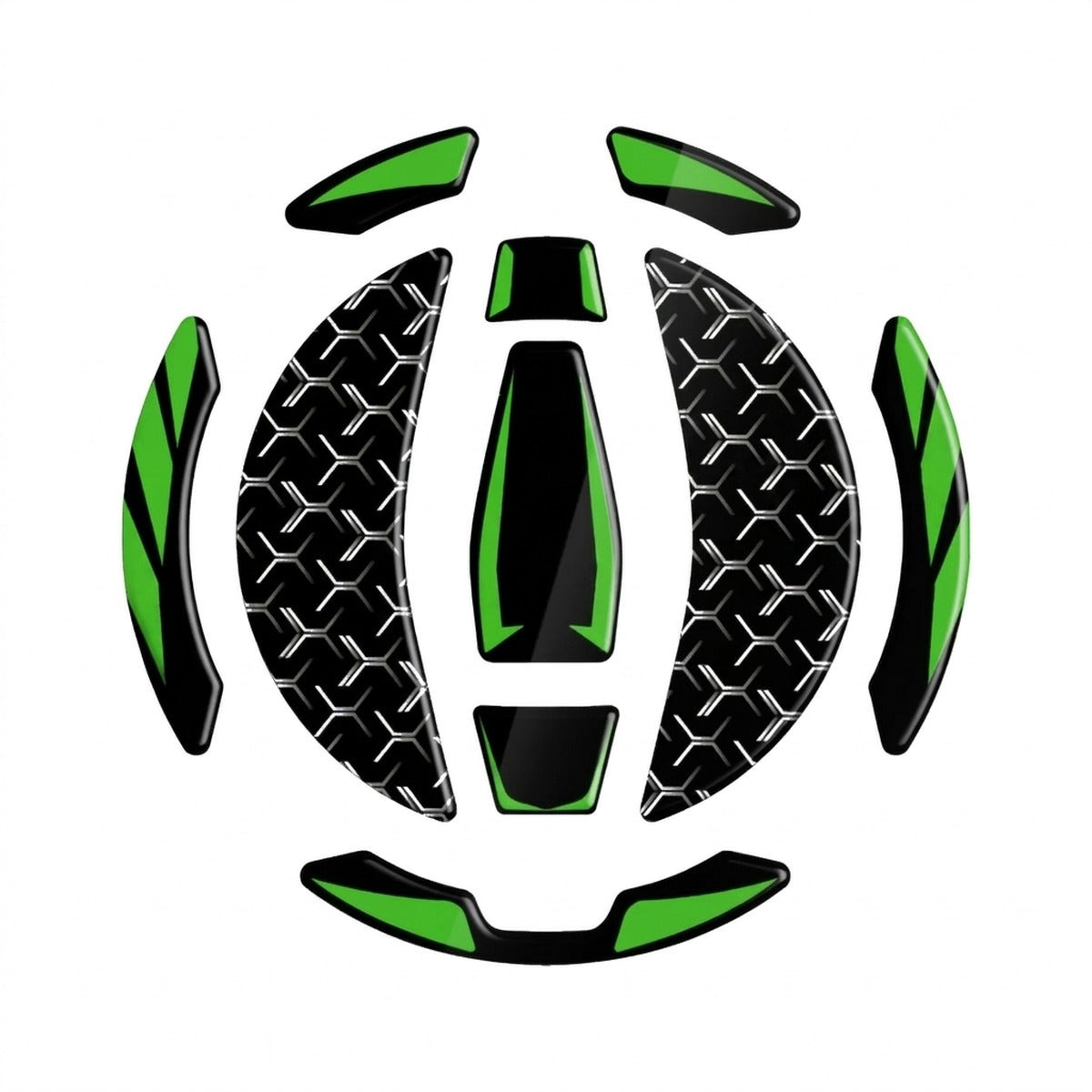Pegatina 3D verde para el tapón de depósito de la Kawasaki Z900