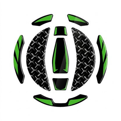 Pegatina 3D verde para el tapón de depósito de la Kawasaki Z900