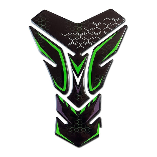 Protector de depósito 3D con líneas verdes para Kawasaki Z900