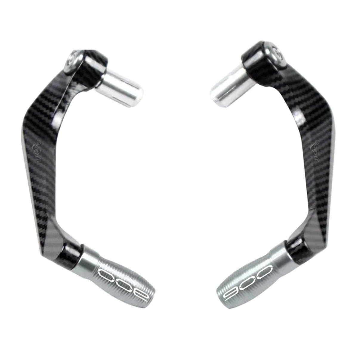 Protectores de maneta CNC plata para Kawasaki Z900