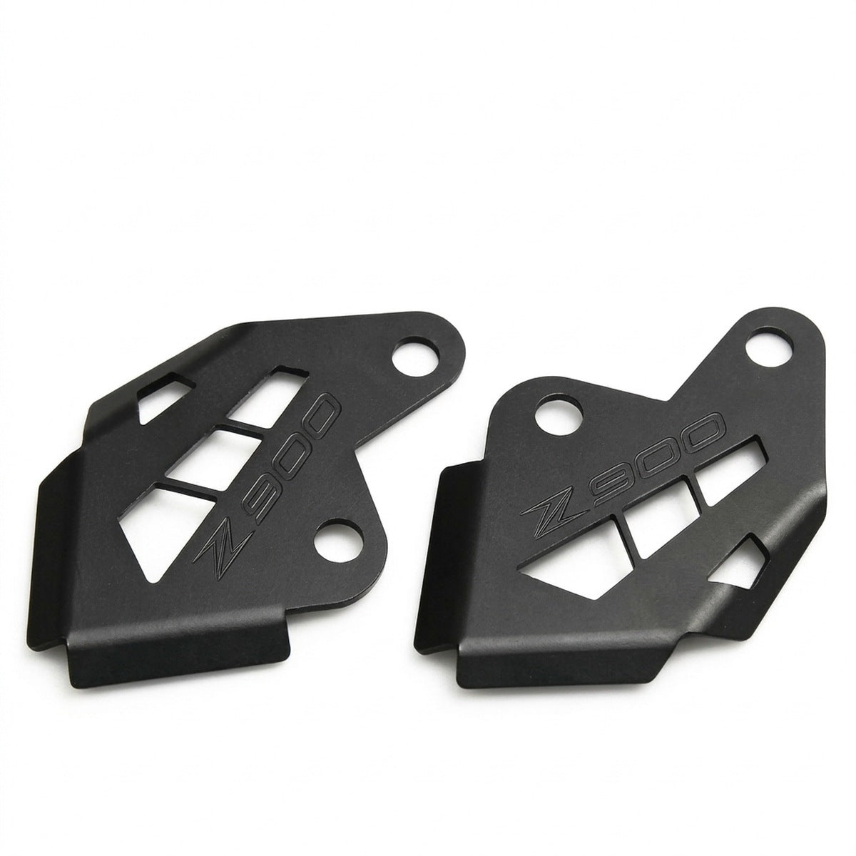 Protector de pinza de freno delantero CNC para Kawasaki Z900, par de piezas de aluminio negro sobre fondo blanco