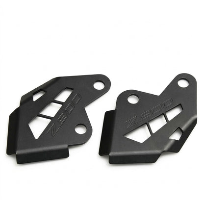 Protector de pinza de freno delantero CNC para Kawasaki Z900, par de piezas de aluminio negro sobre fondo blanco