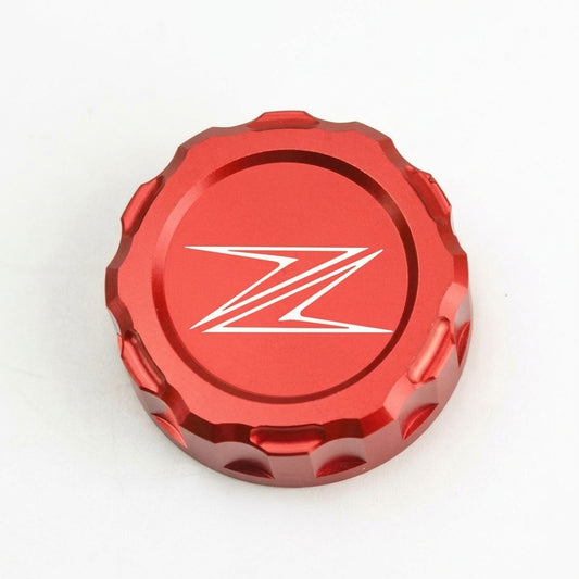 Tapa de depósito de freno trasero CNC roja con logo Z