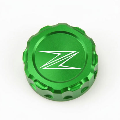 Tapa de depósito de freno trasero CNC verde con logo Z