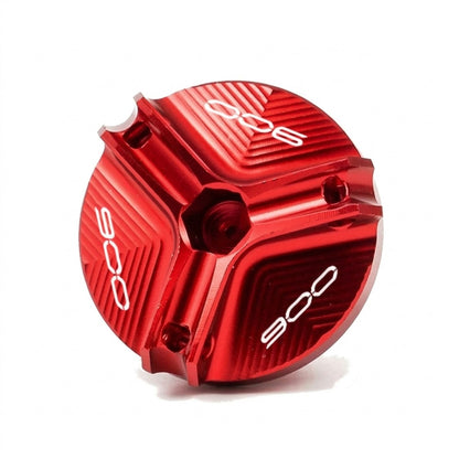 Tapón de aceite CNC rojo con grabado 900