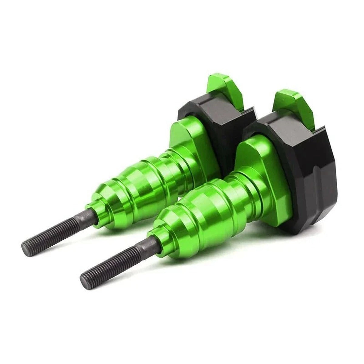 Topes anticaída de chasis verdes para Kawasaki Z650