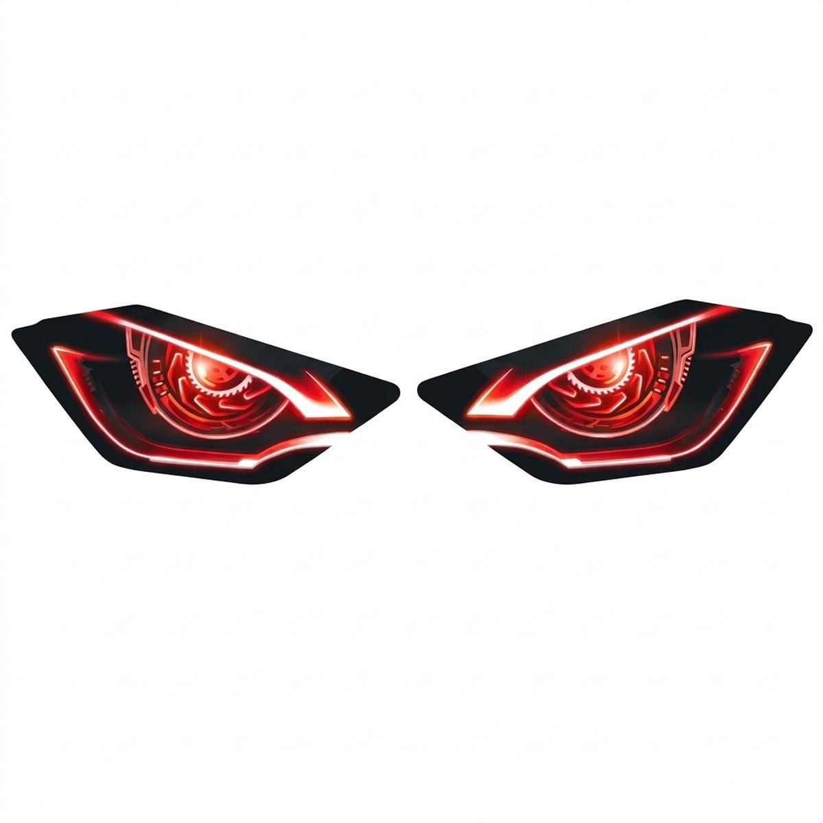 Vinilo de faro delantero para Kawasaki Z900 2025-2026 con ojos rojos neón