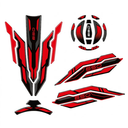 Kit de vinilos de depósito rojo para Kawasaki Z650