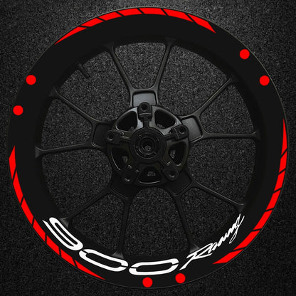 Vinilos de llanta 17 pulgadas rojos con grafismo 900 Racing
