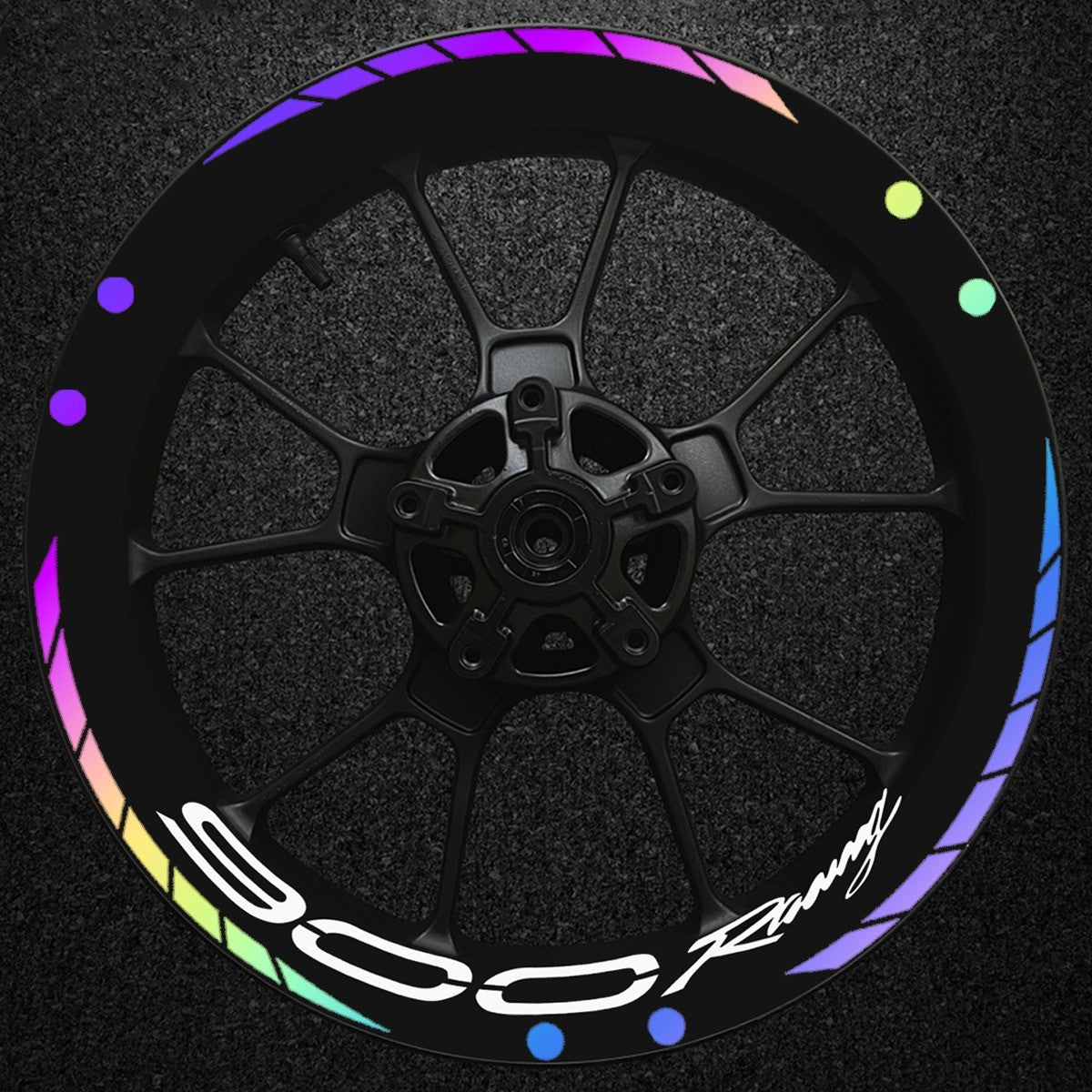 Vinilos de llanta 17 pulgadas tornasol con grafismo 900 Racing
